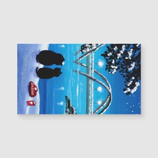 Valentine Cats Magnetkarte (Vorderseite)