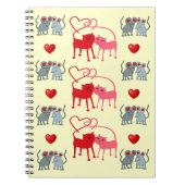 Valentine Cats Notebook Notizblock (Vorderseite)