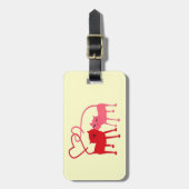 Valentine Cats Personalisierte Gepäckmarken Gepäckanhänger (Vorderseite vertikal)