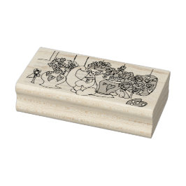 Valentine Cats Playing Gummistempel