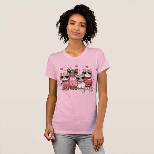Valentine Cats T-Shirt (Vorne ganz)