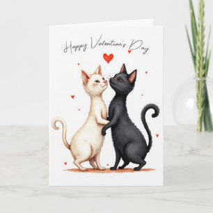 Valentine Cats Tancing Karte