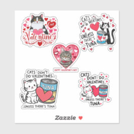 Valentine Cats V1 Vinyl-Aufkleber nach Maß Aufkleber