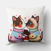 Valentine Cats with Chocolate Kissen (Rückseite)