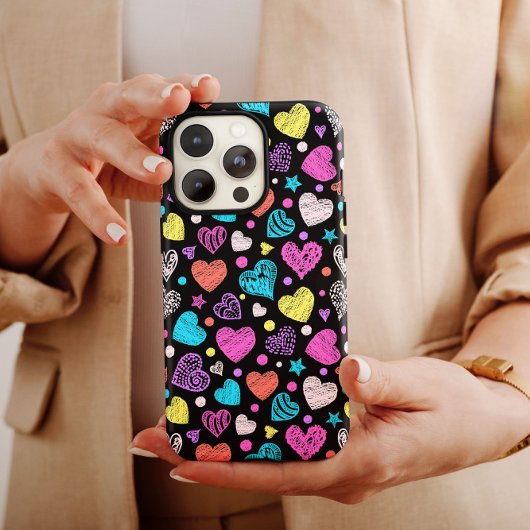 Valentine Chalk Hearts | iPhone 14 Case-Mate Case-Mate iPhone Hülle