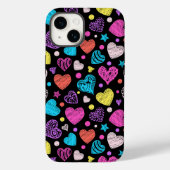 Valentine Chalk Hearts | iPhone 14 Case-Mate Hülle (Rückseite)