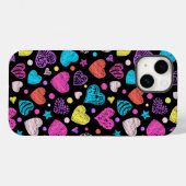 Valentine Chalk Hearts | iPhone 14 Case-Mate Hülle (Rückseite (Horizontal))