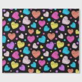 Valentine Chalk Hearts | Valentine Gift Wrap Geschenkpapier (Flach)