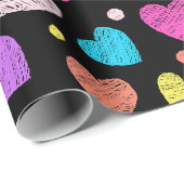 Valentine Chalk Hearts | Valentine Gift Wrap Geschenkpapier (Rolleneckpunkt)