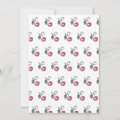 Valentine Cherry Berry Sweetheat Heart Baby Shower Einladung (Rückseite)