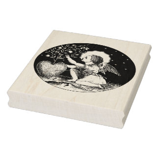 Valentine Cherub Angel Cupid mit Herz-Briefmarke Gummistempel