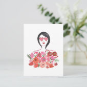 Valentine Chic I Feiertagspostkarte (Stehend Vorderseite)