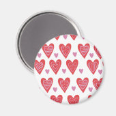 Valentine Chic Muster Magnet (Vorderseite/Rückseite)