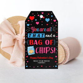 Valentine Chips Tags, Valentinstag im Klassenzimme Geschenkanhänger