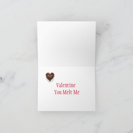 Valentine Chocolate Feiertagskarte (Innenseite)