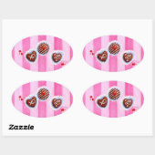 Valentine Chocolate Hearts Stickers (Blatt)
