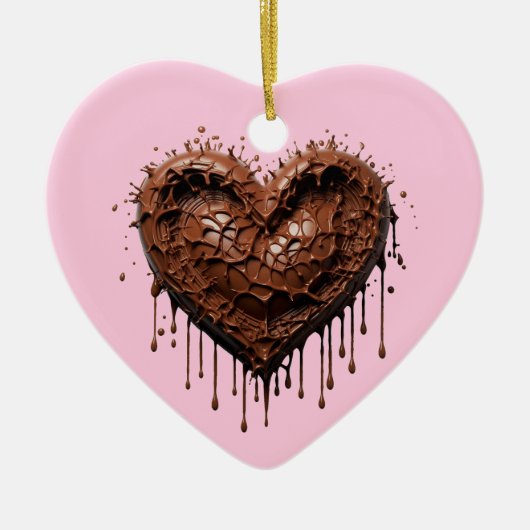 Valentine Chocolate Keramik Ornament (Vorne)