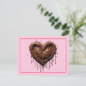 Valentine Chocolate Postkarte (Stehend Vorderseite)