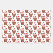 Valentine Chocolate & Strawberry Süßigkeiten Geschenkpapier Set (Vorderseite 2)