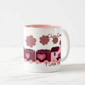 Valentine Choo-Choo Zug-Tasse Zweifarbige Tasse (VorderseiteRechts)