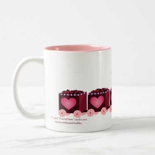 Valentine Choo-Choo Zug-Tasse Zweifarbige Tasse (Links)