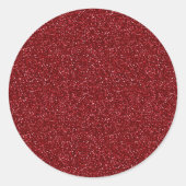 Valentine Classic Trendy Red Glitter Runder Aufkleber (Vorderseite)