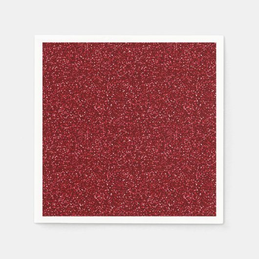 Valentine Classic Trendy Red Glitter Serviette (Vorderseite)
