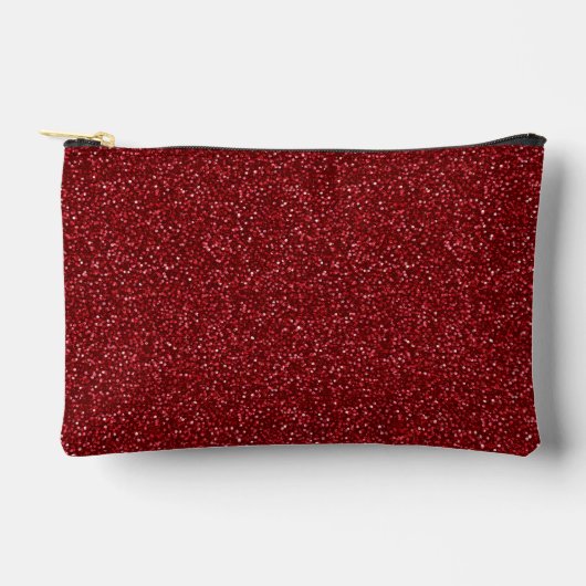 Valentine Classic Trendy Red Glitter Zubehörtasche (Vorderseite)