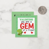 Valentine Classroom Card - Sie sind ein Juwel Vale Mitteilungskarte (Vorderseite/Rückseite Beispiel)