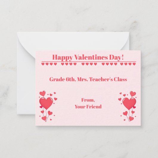 Valentine Classroom Game-Secret Code Mitteilungskarte (Rückseite)