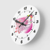 Valentine-Clock-ENG-1-12 Runde Wanduhr (Winkel)
