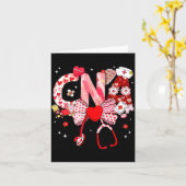 Valentine Cna Nurse Coquette Bow Stethoscope Girl  Karte (Gelbe Blume)