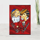 Valentine Cocker Spanier Feiertagskarte (Vorderseite)