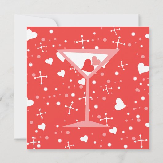 Valentine Cocktails Einladung (Rückseite)