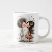Valentine Coffee Mug – First Kiss Sweet Romance Jumbo-Tasse (Rechts)
