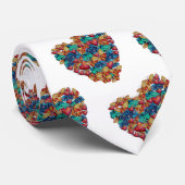 Valentine Colorful Heart Krawatte (Gerollt)