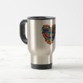 Valentine Colorful Heart Reisen/Pendlerin Tasse (Vorderseite Links)