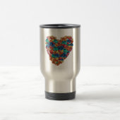 Valentine Colorful Heart Reisen/Pendlerin Tasse (Mittel)