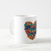 Valentine Colorful Heart Tasse (Vorderseite Links)