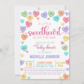 Valentine Conversation Hört Babydusche Einladung (Vorderseite)