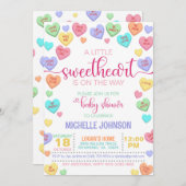 Valentine Conversation Hört Babydusche Einladung (Vorne/Hinten)