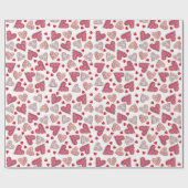 Valentine Cookie Collage Geschenkpapier (Flach)