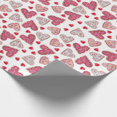 Valentine Cookie Collage Geschenkpapier (Ecke)