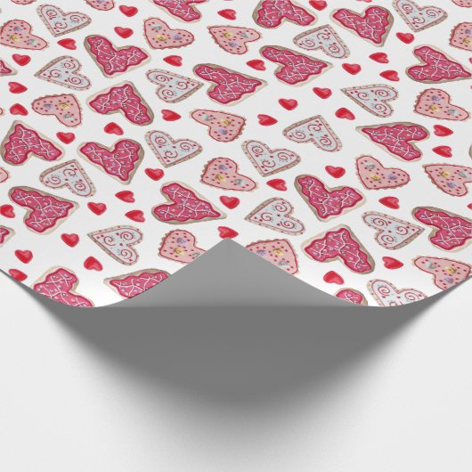 Valentine Cookie Collage Geschenkpapier (Ecke)