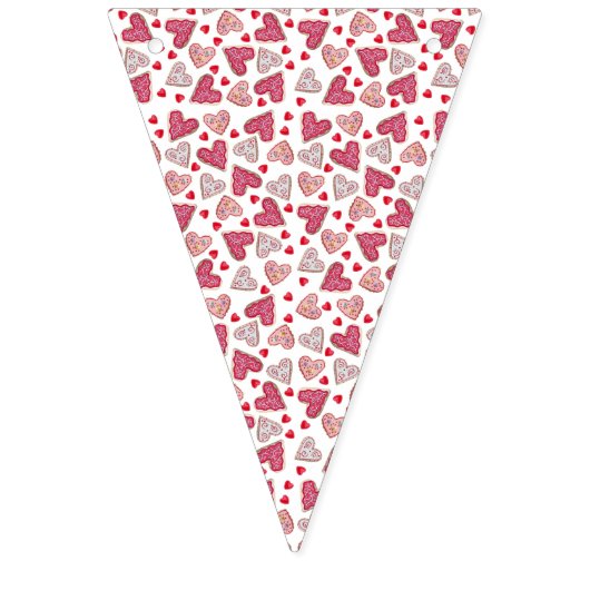 Valentine Cookie Collage Wimpelkette (Dritte Fahne)