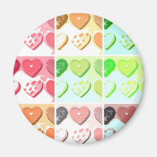 Valentine Cookie Hearts Magnet