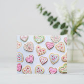 Valentine Cookies | Postkarte (Stehend Vorderseite)
