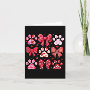 Valentine Coquette Bow Dog Paw Prinz Herz für Val Karte
