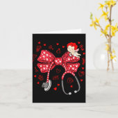 Valentine Coquette Bow Nurse Stethoscope Nursing D Karte (Gelbe Blume)