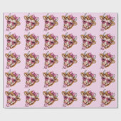 Valentine Coquette Valentinstag Geschenkpapier (Flach)